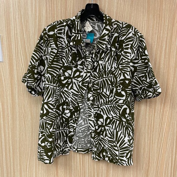 Kate Spade Green Print top size 10 - Picture 1 of 5